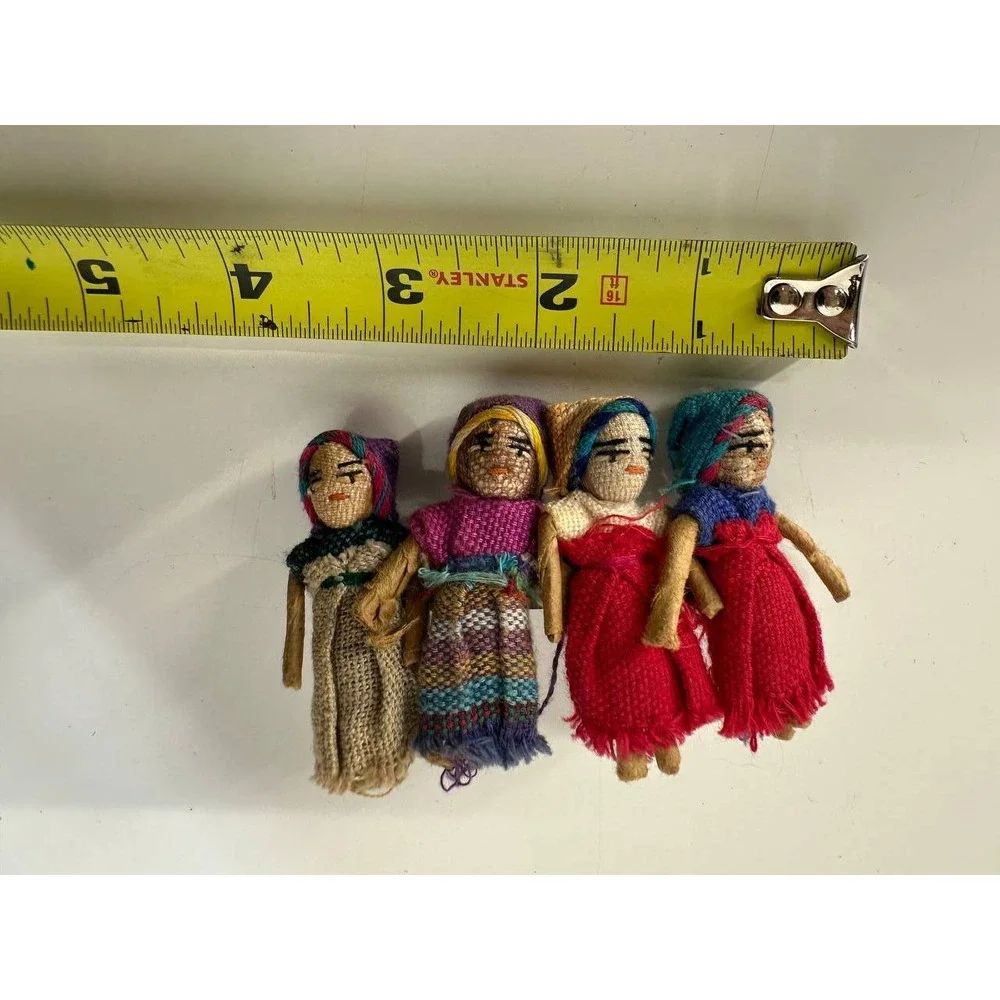 Guatemalan Worry Doll Fabric Hair Barrette Colorful Folk Art - 039/1 (149)
